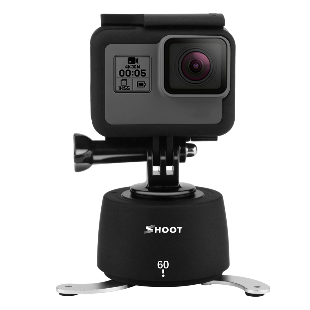 SHOOT Action Cam Accessories Time Lapse 360 Degree Auto Rotation Pan