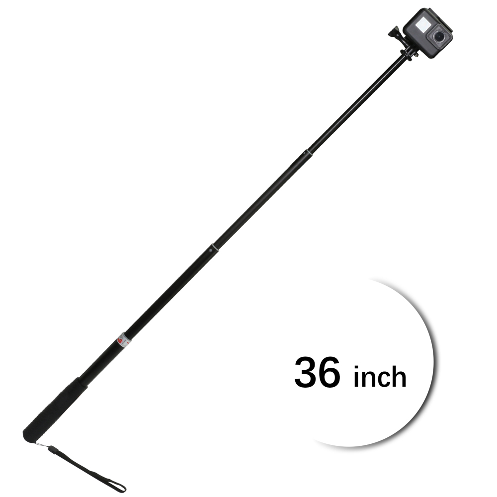 SHOOT 36 Inch Telescopic Gopro Pole Selfie Stick Monopod for Sports